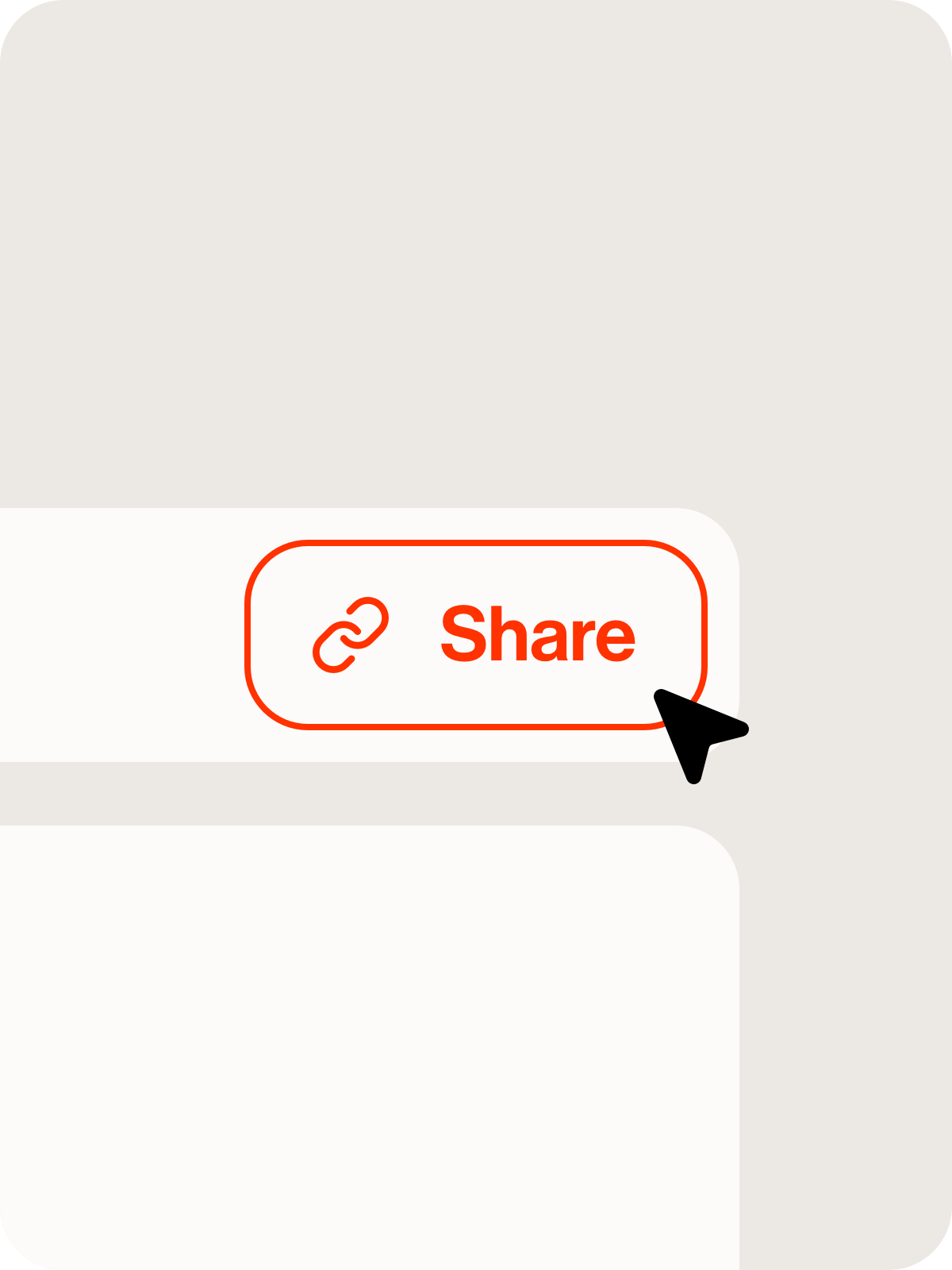 Share button graphic with cursor